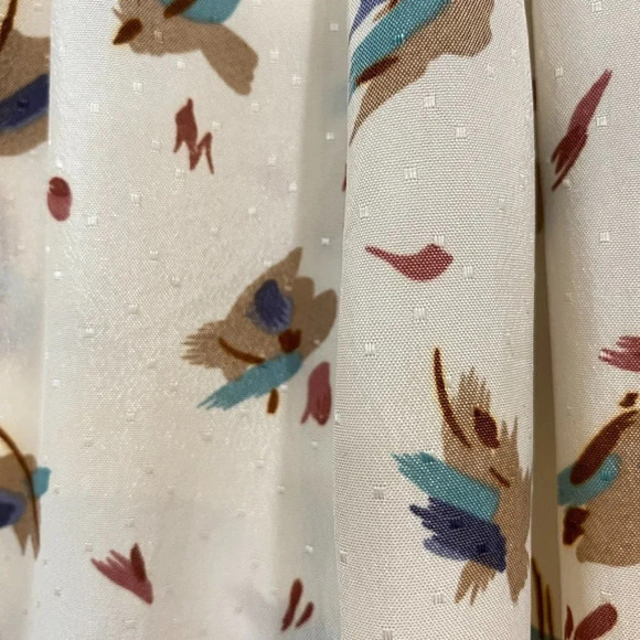 Vintage 1980s Pleated Grandmacore Floral A-line Skirt - Garey Petites - Picture 3 of 14